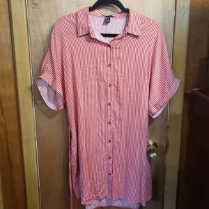 Button Up T Shirt Dress